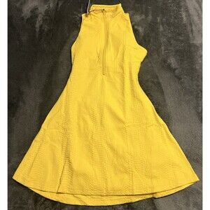 SMALL Gigi C Marcella Snakeskin Yellow Cutout Mini Dress